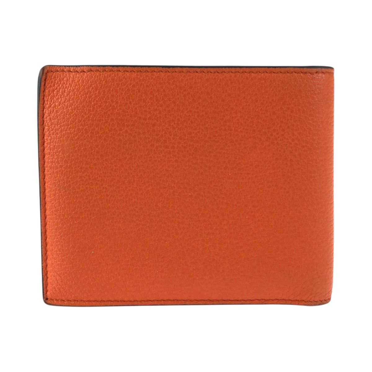 Gucci Orange Leather Fold Wallet Compact — view 2