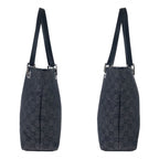 Gucci GG Pattern Black Silver Canvas Tote Shoulder Bag — view 6