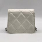 Chanel Caviar Leather Micro Quilted Chain Shoulder Bag White Price Negotiation — view 2