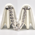 Chanel Caviar Leather Micro Quilted Chain Shoulder Bag White Price Negotiation — view 3