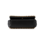 Chanel Chain Shoulder Bag Quilted CC Logo Caviar Leather Black — view 3