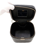 Chanel Chain Shoulder Bag CC Logo Quilted Vanity Caviar Leather Black — view 5