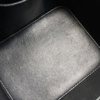 Chanel Chain Shoulder Bag CC Logo Quilted Vanity Caviar Leather Black — view 9
