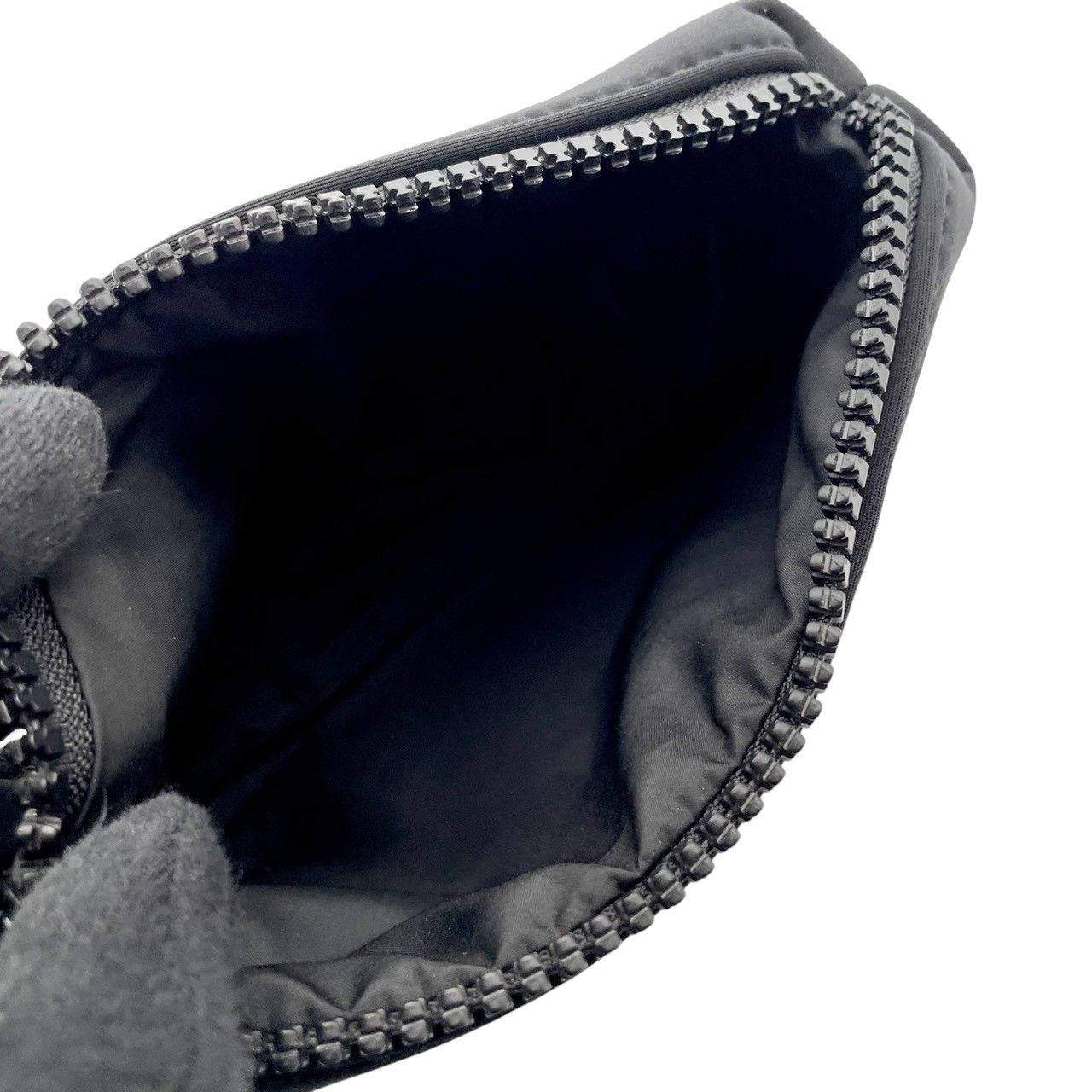 Chanel New Travel Line Pouch Clutch Case Nylon Black CC Logo All Over Pattern — view 8