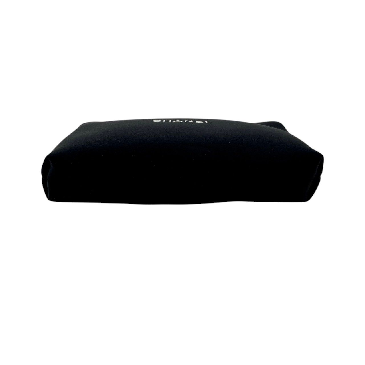 Chanel New Travel Line Pouch Clutch Case Nylon Black CC Logo All Over Pattern — view 7