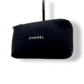 Chanel New Travel Line Pouch Clutch Case Nylon Black CC Logo All Over Pattern