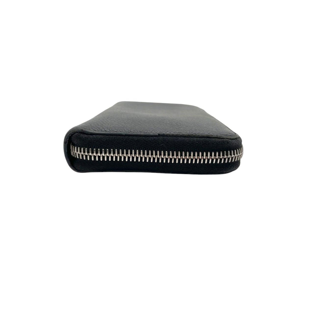 Saint Laurent Wallet Zip Around Leather Navy YSL Logo Classic Vintage Retro — view 5