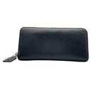 Saint Laurent Wallet Zip Around Leather Navy YSL Logo Classic Vintage Retro — view 2