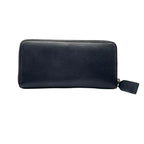 Saint Laurent Wallet Zip Around Leather Navy YSL Logo Classic Vintage Retro — view 3