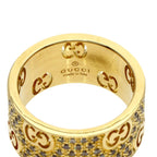 Gucci Icon Star Wide Diamond Ring 18k Yellow Gold — view 5