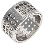 Gucci Scroll Wide Ring 18k White Gold