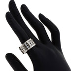 Gucci Scroll Wide Ring 18k White Gold