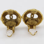 Chanel CC Logo Vintage Gold Plated 23 Earrings — view 4