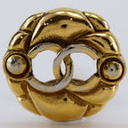 Chanel CC Logo Vintage Gold Plated 23 Earrings — view 5