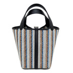 Hermes Picotin Lock PM Couverture Toile Ash Swift Black Ecru Brown Blue Silver — view 2