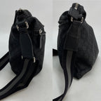 Gucci Shoulder Bag GG Nylon Messenger Black — view 5