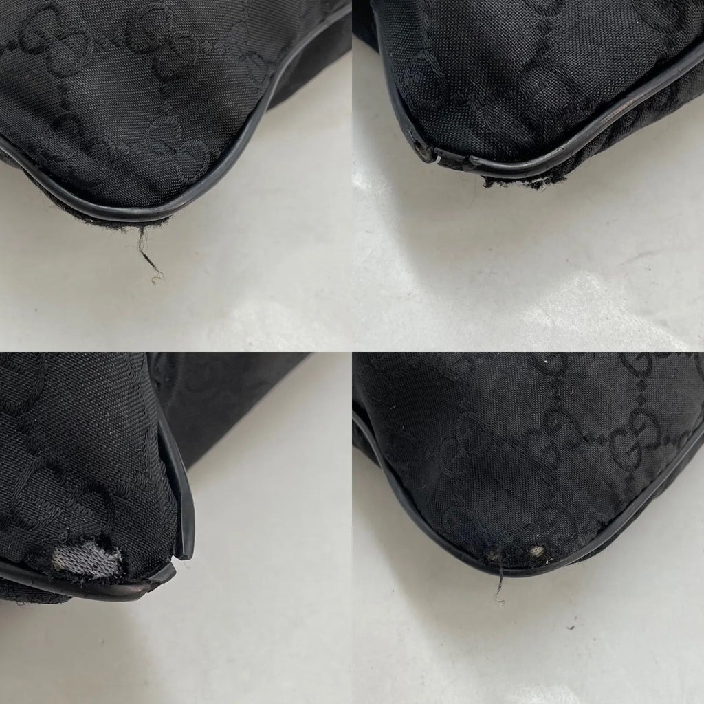 Gucci Shoulder Bag GG Nylon Messenger Black — view 7