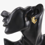 Chanel Loop Vintage Gold Plated Earrings — view 2