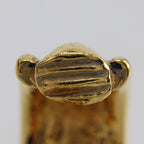 Chanel Loop Vintage Gold Plated Earrings — view 5