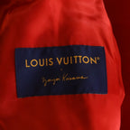 Louis Vuitton Yayoi Kusama Wool Leather Trim Varsity Jacket Stadium Jean Red Mjy — view 6