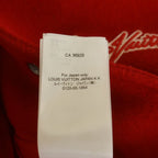 Louis Vuitton Yayoi Kusama Wool Leather Trim Varsity Jacket Stadium Jean Red Mjy — view 8
