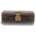 Louis Vuitton Monogram Papillon Trunk Chain Shoulder Bag 2-Way Brown Leather