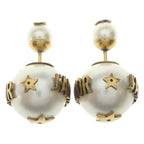 Dior Pearl Earrings White Gold — view 2