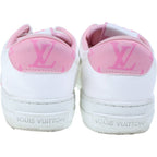 Louis Vuitton Charlie Line Leather Sneakers White Pink — view 3