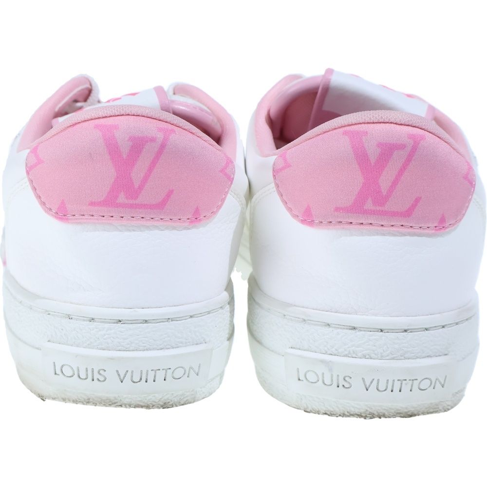 Louis Vuitton Charlie Line Leather Sneakers White Pink — view 3