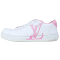 Louis Vuitton Charlie Line Leather Sneakers White Pink