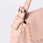 Fendi Selleria Stitch Hand Shoulder Bag Leather Pink — view 5