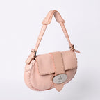 Fendi Selleria Stitch Hand Shoulder Bag Leather Pink — view 3