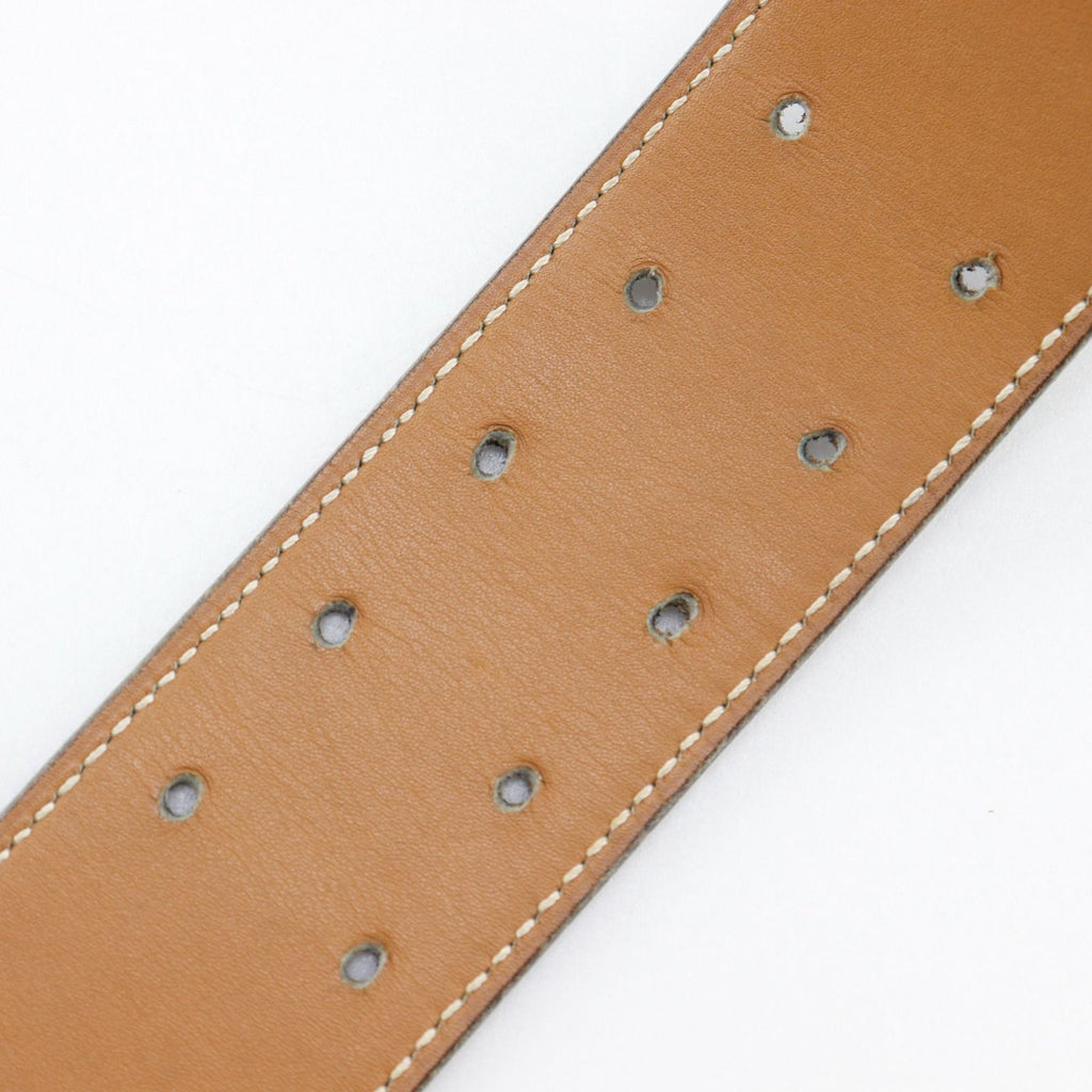 Hermes Hose Buckle Reversible Vintage Box Calf Gold Plated Black Brown Belt — view 7