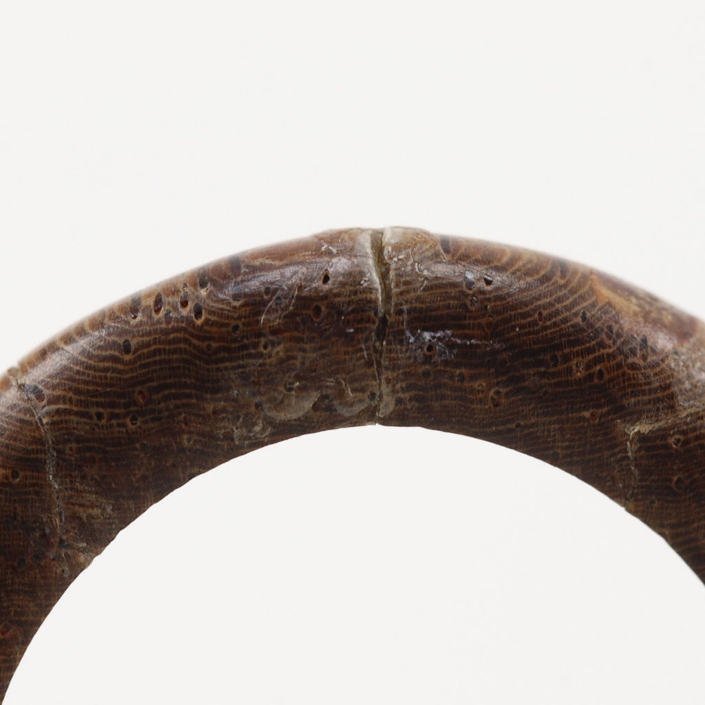 Hermes Series Wood Gold Plated Brown Ring