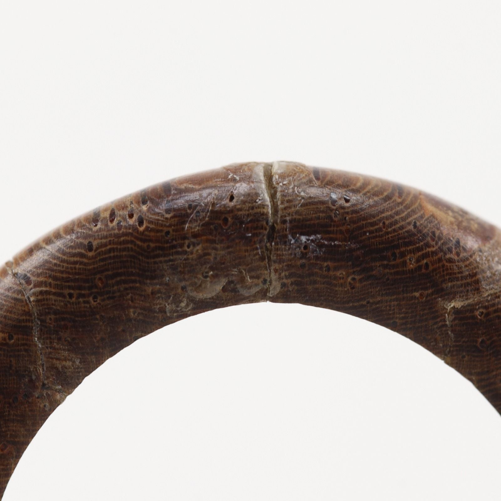Hermes Series Wood Gold Plated Brown Ring