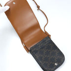 Celine Mobile Pouch Triomphe Canvas Crossbody Shoulder Bag — view 3