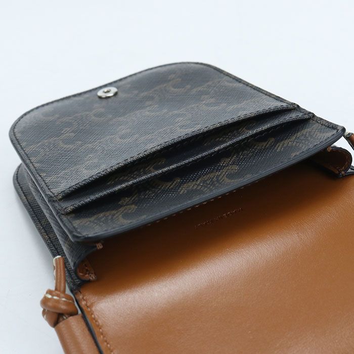 Celine Mobile Pouch Triomphe Canvas Crossbody Shoulder Bag — view 5