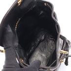 Chanel Backpack Quilted Black Lambskin Double Turnlock Chain — view 3