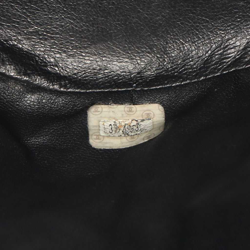 Chanel Backpack Quilted Black Lambskin Double Turnlock Chain — view 5
