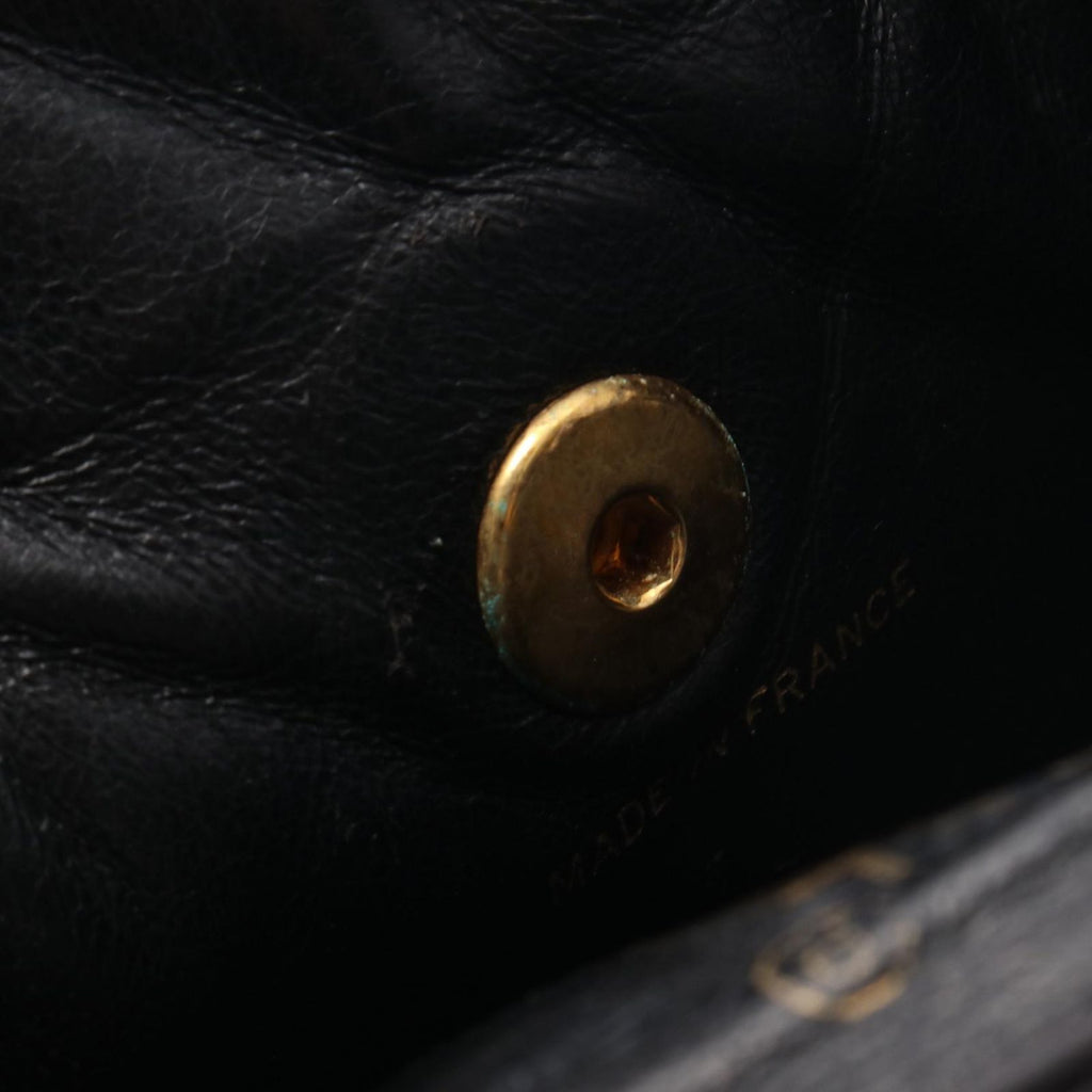 Chanel Backpack Quilted Black Lambskin Double Turnlock Chain — view 7