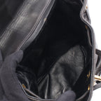 Chanel Backpack Quilted Black Lambskin Double Turnlock Chain — view 3