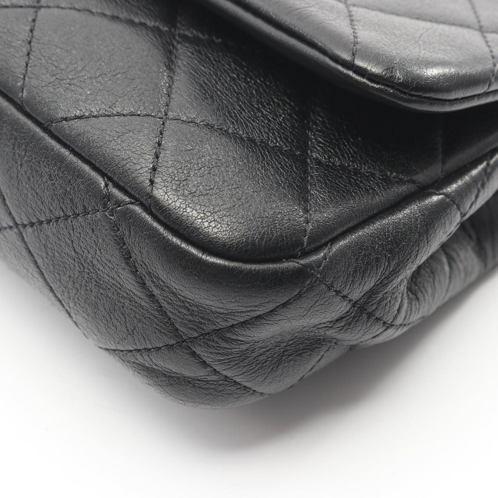 Chanel Shoulder Bag Quilted Small Flap Black Leather Chain — view 6