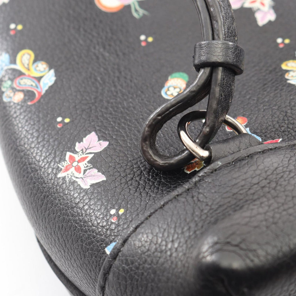 Louis Vuitton Backpack Lockme Mini Noir Floral Print Leather — view 9