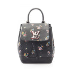 Louis Vuitton Backpack Lockme Mini Noir Floral Print Leather