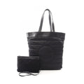 Chanel Tote CC Logo Reversible Black Nylon Leather