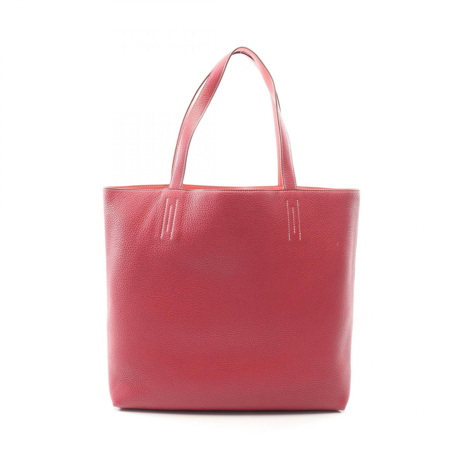 Hermes Tote Double Sens 45 Reversible Bougainvillea Ruby Leather — view 6