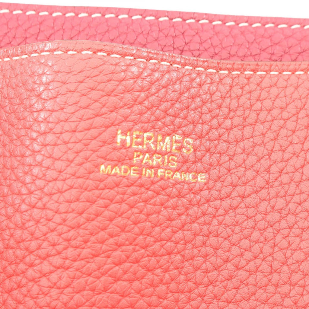 Hermes Tote Double Sens 45 Reversible Bougainvillea Ruby Leather — view 4