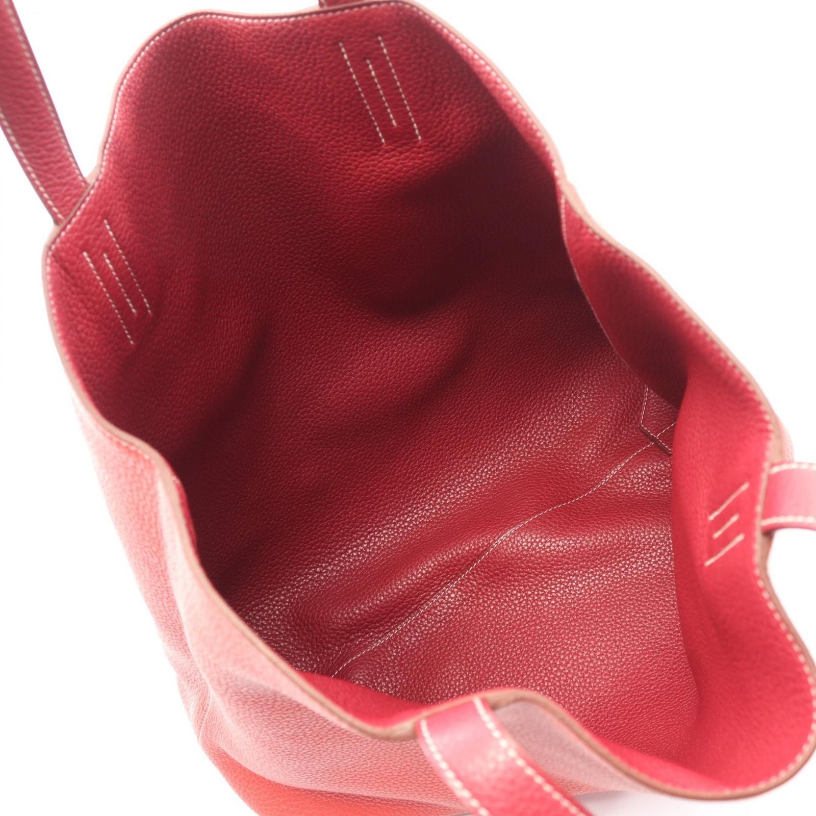 Hermes Tote Double Sens 45 Reversible Bougainvillea Ruby Leather — view 3