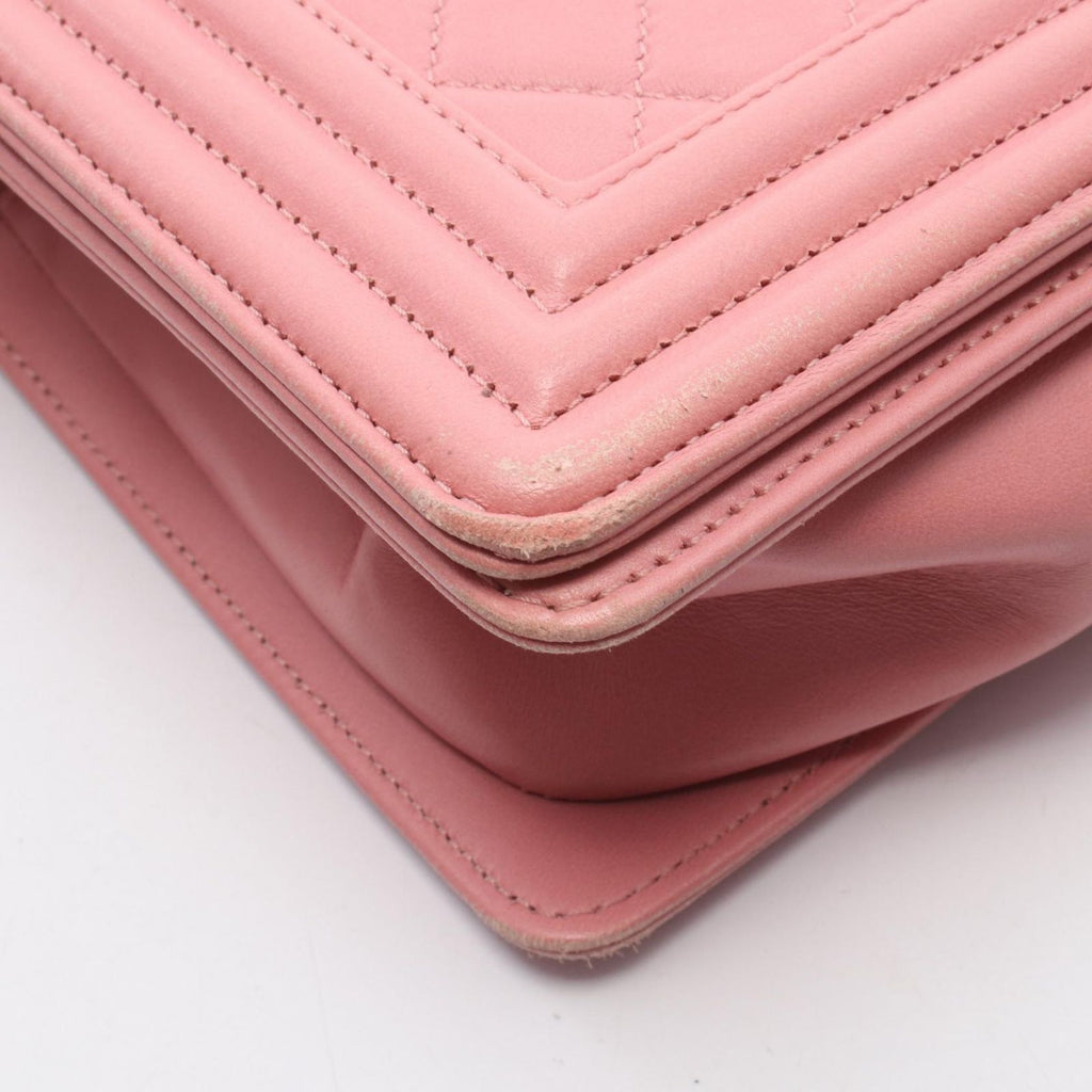 Chanel Shoulder Bag Pink Lambskin Chain — view 6