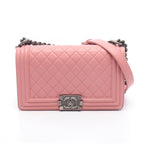Chanel Shoulder Bag Pink Lambskin Chain